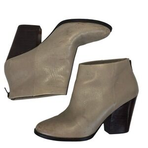 Cole Haan Women's Leather Heeled Booties, Block‎ Heel Ankle Boots Size 9.5